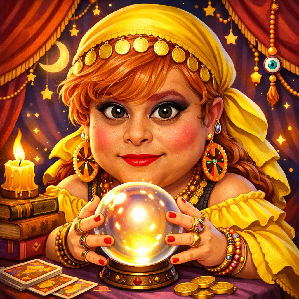 Cigana Morgana lendo Tarot